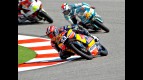Marquéz riding ahead of Smith at Misano