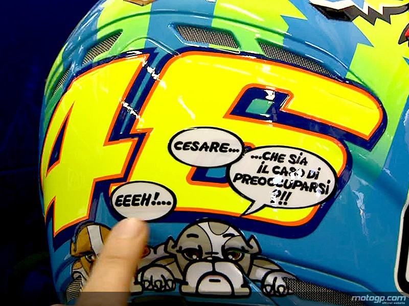 Valentino Rossi Helmet Design. Valentino Rossi unveils