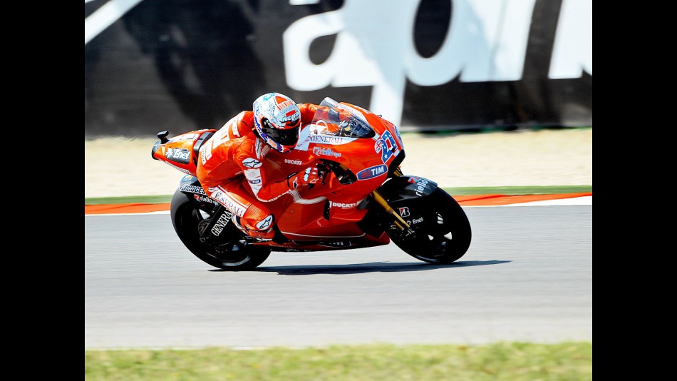 Casey Stoner in action at Misano