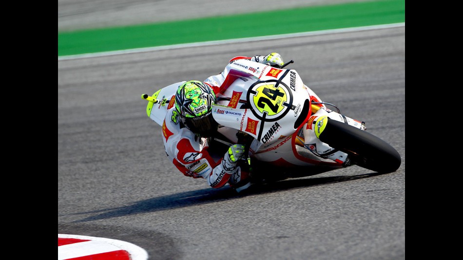 Toni Elias in action at Misano