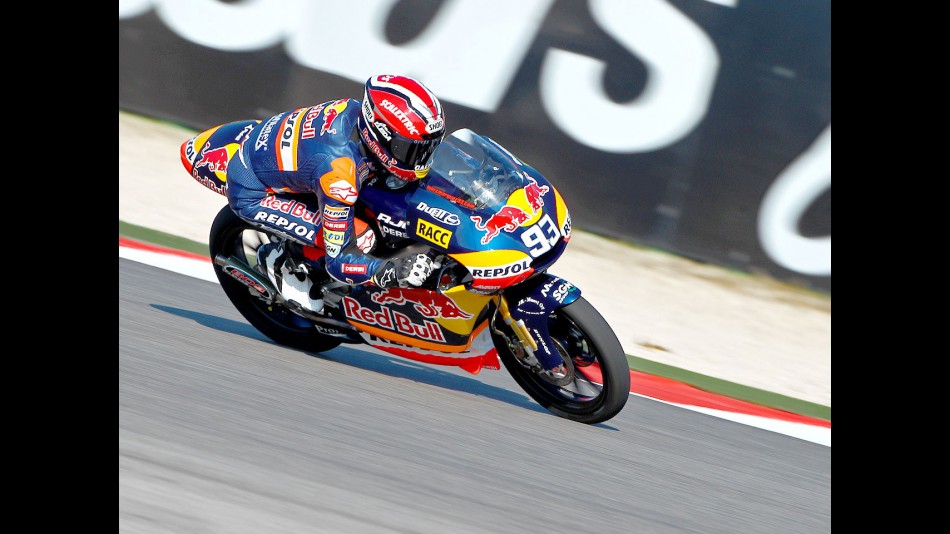 Marc Marquez in action at Misano