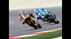 Marquez riding ahead of Terol and Vazquez at Misano