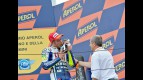 Valentino Rossi on the podium at Misano