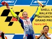 Valentino Rossi on the podium at Sepang