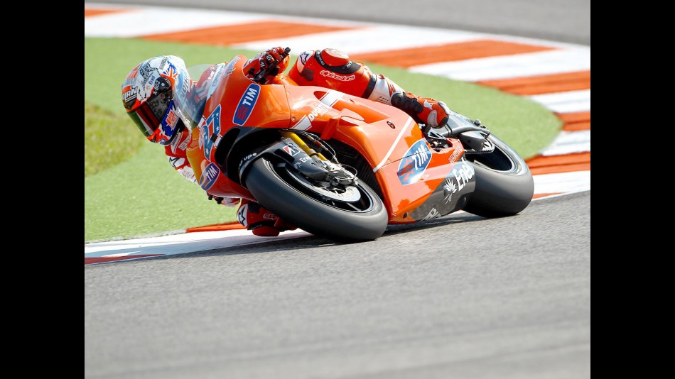 Casey Stoner in action at Misano