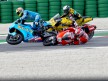 Capirossi and Hayden crash during the race at Misano