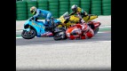 Capirossi and Hayden crash during the race at Misano