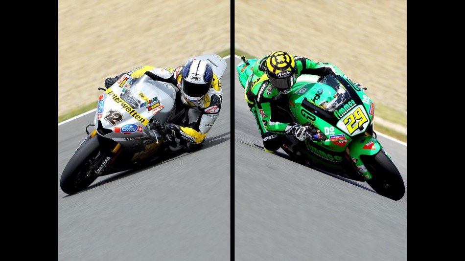Moto2 riders Luthi and Iannone