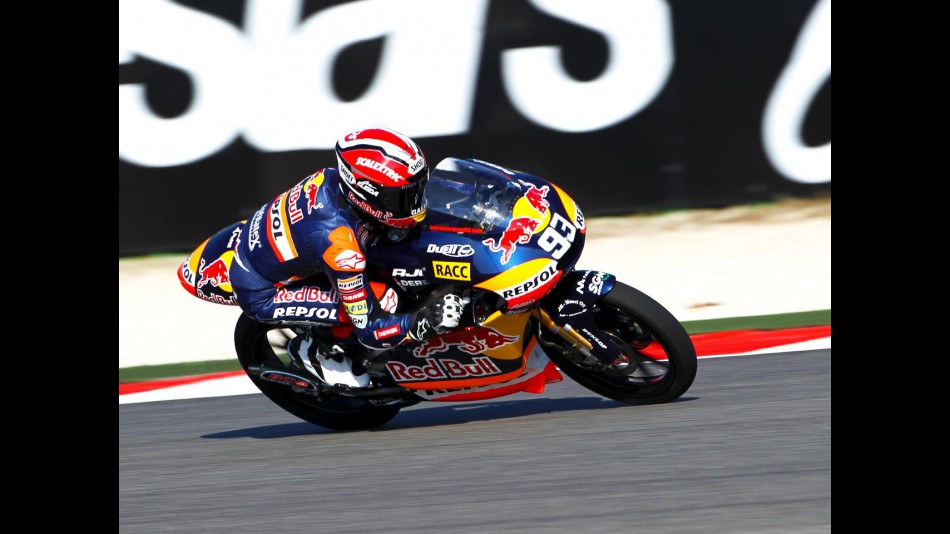 Red Bull Ajo Motorsport 125cc rider Marc Márquez in action