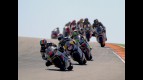Moto2 group in action at Motorland Aragon
