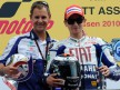 Wilco Zeelenberg and Jorge Lorenzo together on the podium