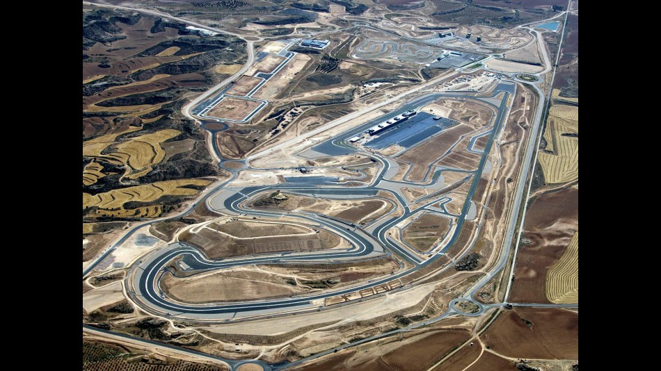 Aerial view of Motorland Aragon Circuit