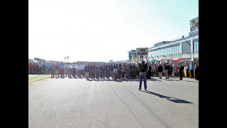 One minute's silence in memory of Shoya Tomizawa