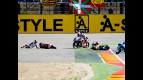 125cc Crash during the race at Motorland Aragón
