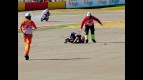 Marquez and Krummenacher crash during the 125cc race at Motorland Aragón