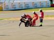Marquez and Krummenacher crash during the 125cc race at Motorland Aragón