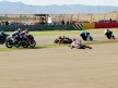 Marquez and Krummenacher crash during the 125cc race at Motorland Aragón