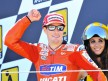Nicky Hayden on the podium at Motorland Aragón