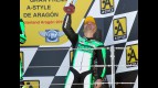 Gabor Talmacsi on the podium at Motorland Aragón