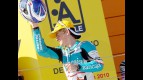 Nico Terol on the podium at Motorland Aragón