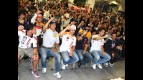 Honda riders at an event at HRC headquarters in Tokyo