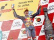 Marc Marquez celebrates GP win at Motegi