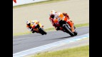 Stoner riding ahead of Dovizioso at Motegi