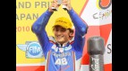 Karel Abraham on the podium at Motegi