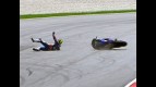 Sepang 2010 - Moto2 - FP2 - Karel Abraham - Crash