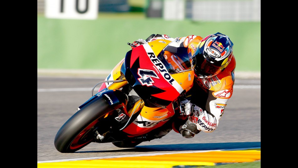 Andrea Dovizioso in action at Valencia test