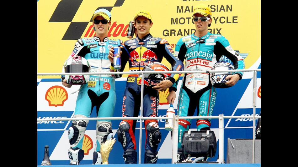 Espargaró, Marquez and Terol on the podium at Sepang