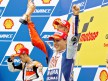 Jorge Lorenzo on the podium at Sepang