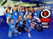 Jorge Lorenzo and his crew celebrating 2010 MotoGP World Championship at Sepang