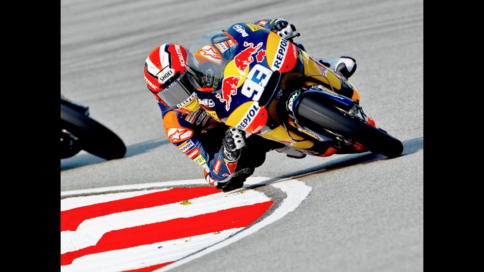 Marc Márquez in action at Sepang