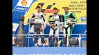 De Angelis, Rolfo and Iannone on the podium at Sepang