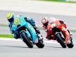 Bautista riding ahead of Hayden at Sepang