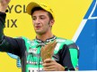 Andrea Iannone on the podium at Sepang