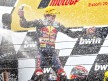 Marc Marquez on the podium at Estoril
