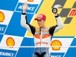 Andrea Dovizioso on the podium at Sepang