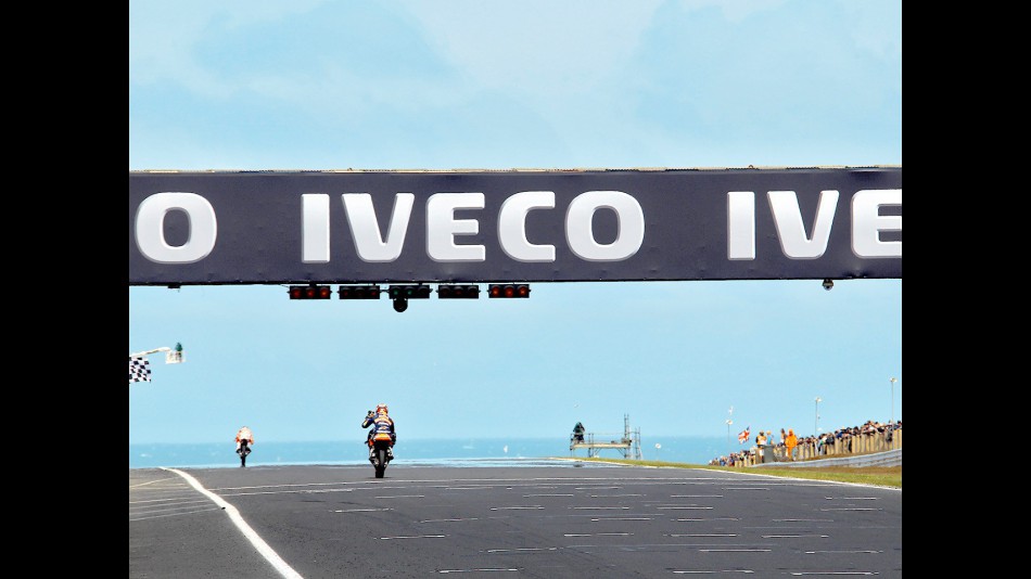 Marc Marquez in action at Phillip Island