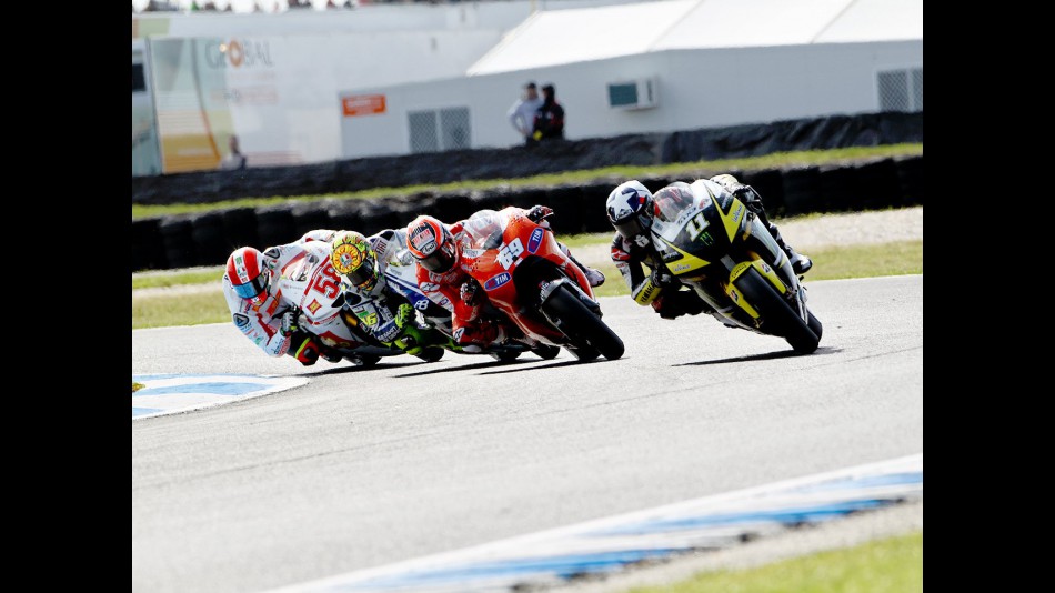 MotoGP group in action at Phillip Island