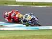 Rossi riding ahead of Hayden at Phillip Island