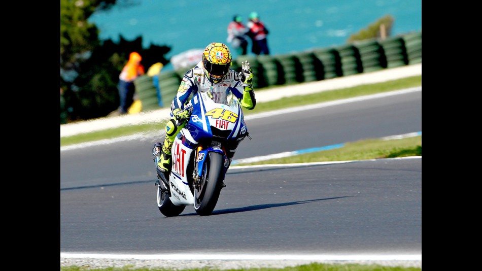 Valentino Rossi in action at Phillip Island
