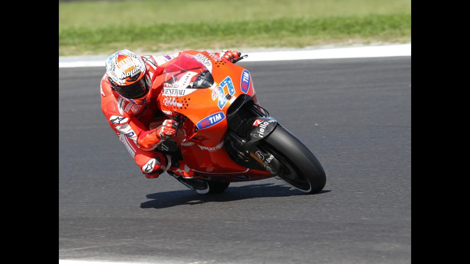 Casey Stoner in action at Phillip Island