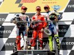 Lorenzo, Stoner and Rossi on the podium at Phillip Island