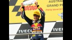 Marquez on the podium at Phillip Island