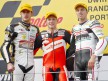 Baldolini, Bradl and De Angelis on the podium at Estoril