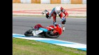 Danny Webb crashes during Warm Up at Estoril