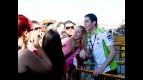 Aleix Espargaró attending fans at the paddock in Valencia
