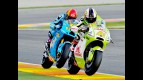 Espargaró riding ahead of Bautista in Valencia